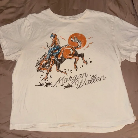 Morgan Wallen Graphic Tee in Cream - Picture 1 of 3